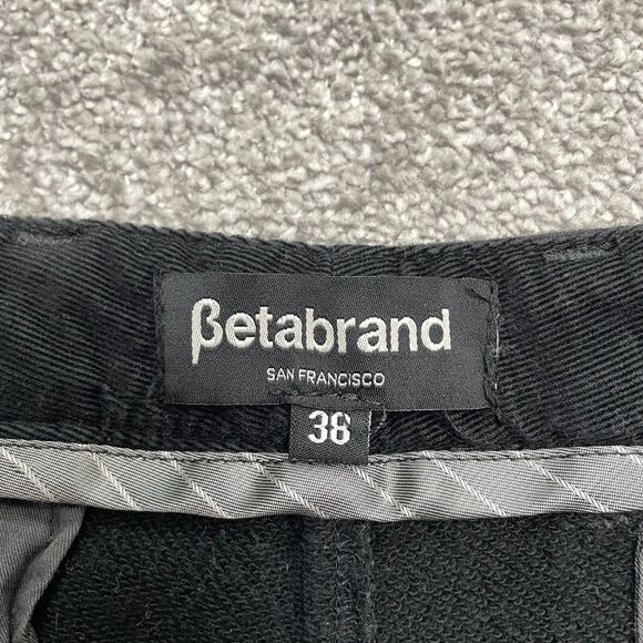 Betabrand Casual Dress Pants Mens 38 Dark Gray Soft knit Stretch Straight 38x28 - Picture 6 of 12